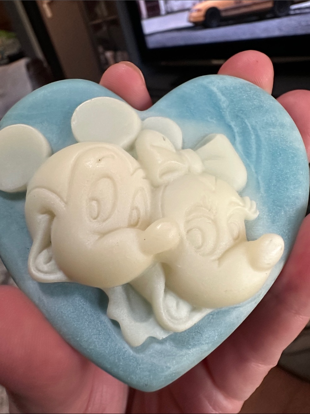 Vintage (80’s/90’s) Disney Heart Trinket Box with Mickey & Minnie